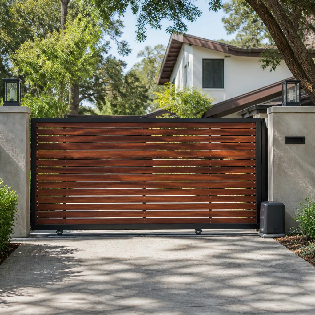 Sliding driveway gates